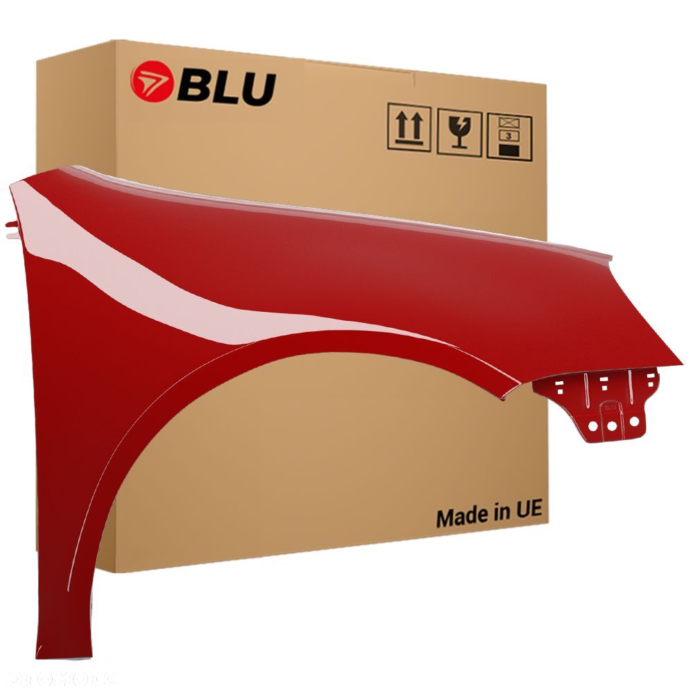 BLU Błotnik VW GOLF V 5 LA3X prawy czerwony 03-09 przód hatchback ocynk SunsetRot - 1