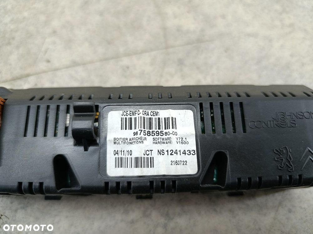 WYŚWIETLACZ RADIA CITROEN C5 III 9675859580 - 6