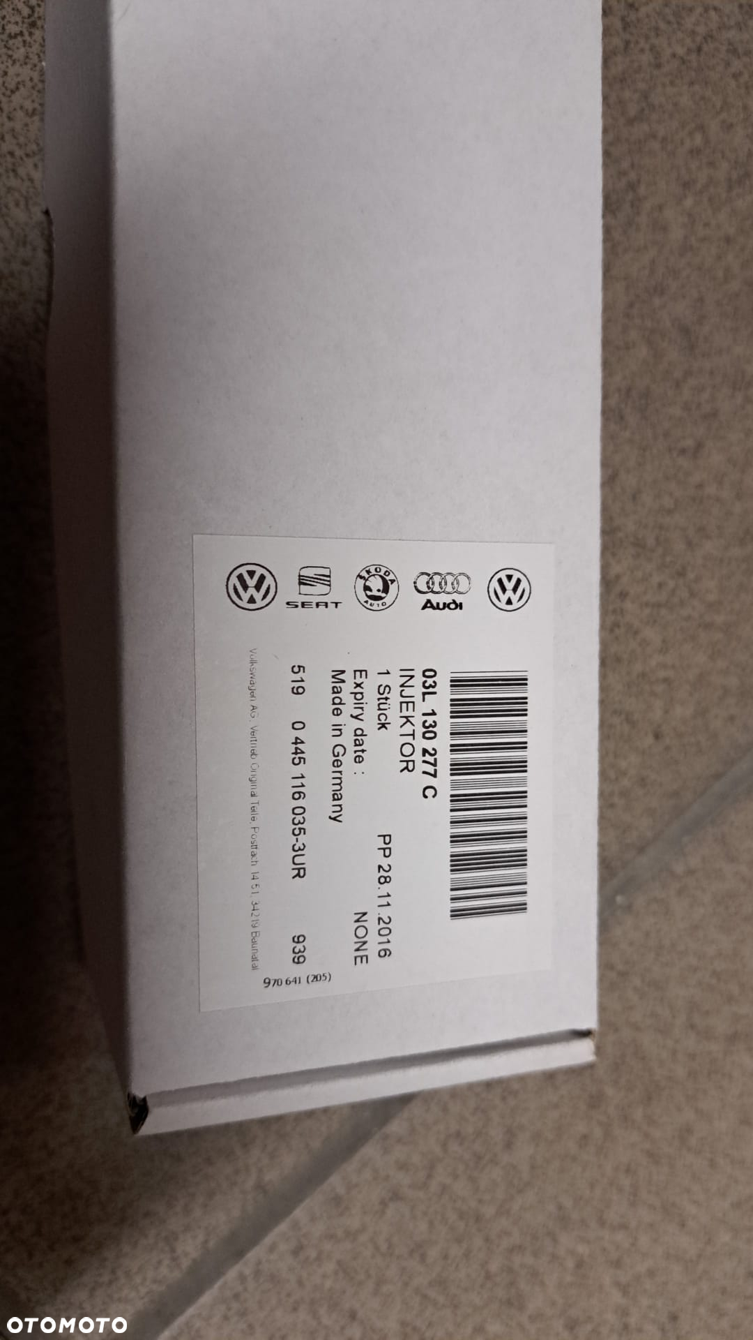 WTRYSK WTRYSKIWACZ BOSCH 0445116035 03L130277C NOWY - 2