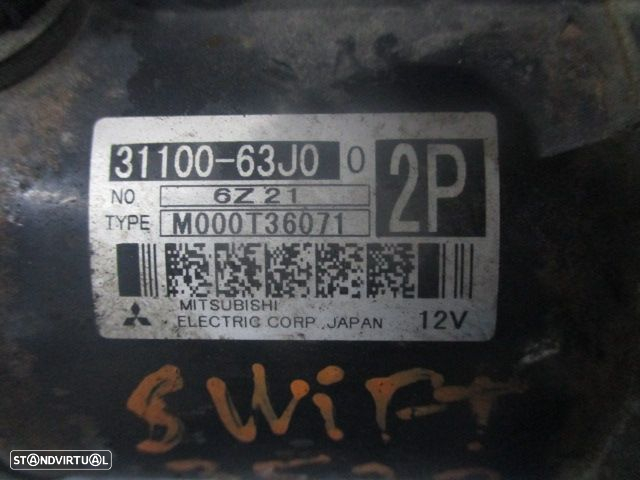Motor De Arranque 3110063J0 M000T36071 SUZUKI SWIFT 3  2007 1.3I 90CV 5P VERMELHO - 6