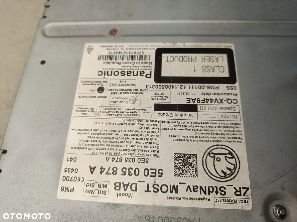 Radio Nawigacja Skoda Octavia 3 III Wyświetlacz Czytnik Multimedia Napęd 5E0035874A 5E0919605D - 9