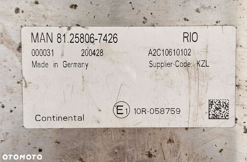 MAN TG3 TGX STEROWNIK KOMPUTER RIO 81.25806-7426 - 2