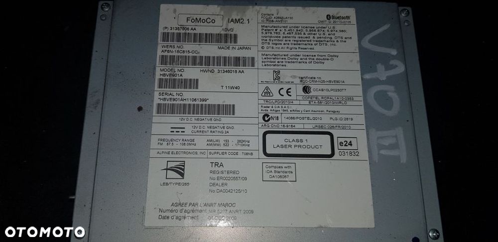 MODUŁ CZYTNIK  VOLVO V70 III S60 S80 31357006AA - 3