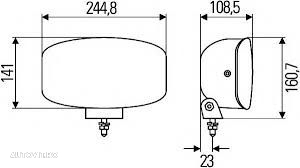 Proiector cu LED Hella Jumbo 3 - 12/24v cu halogen - 3