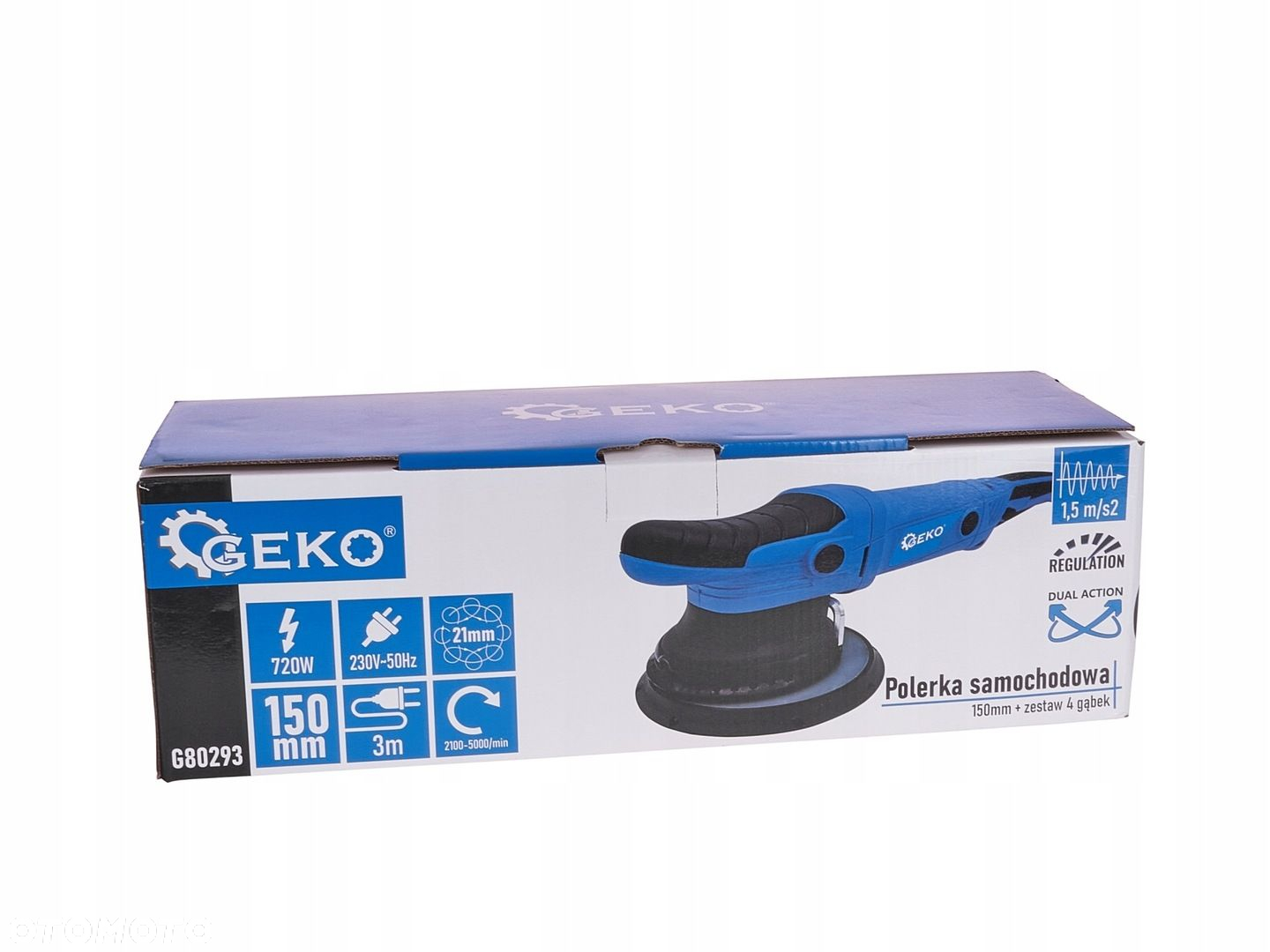 GEKO POLERKA SAMOCHODOWA MIMOŚRODOWA DUAL ACTION REGULACJA  GĄBKI G80293 - 12
