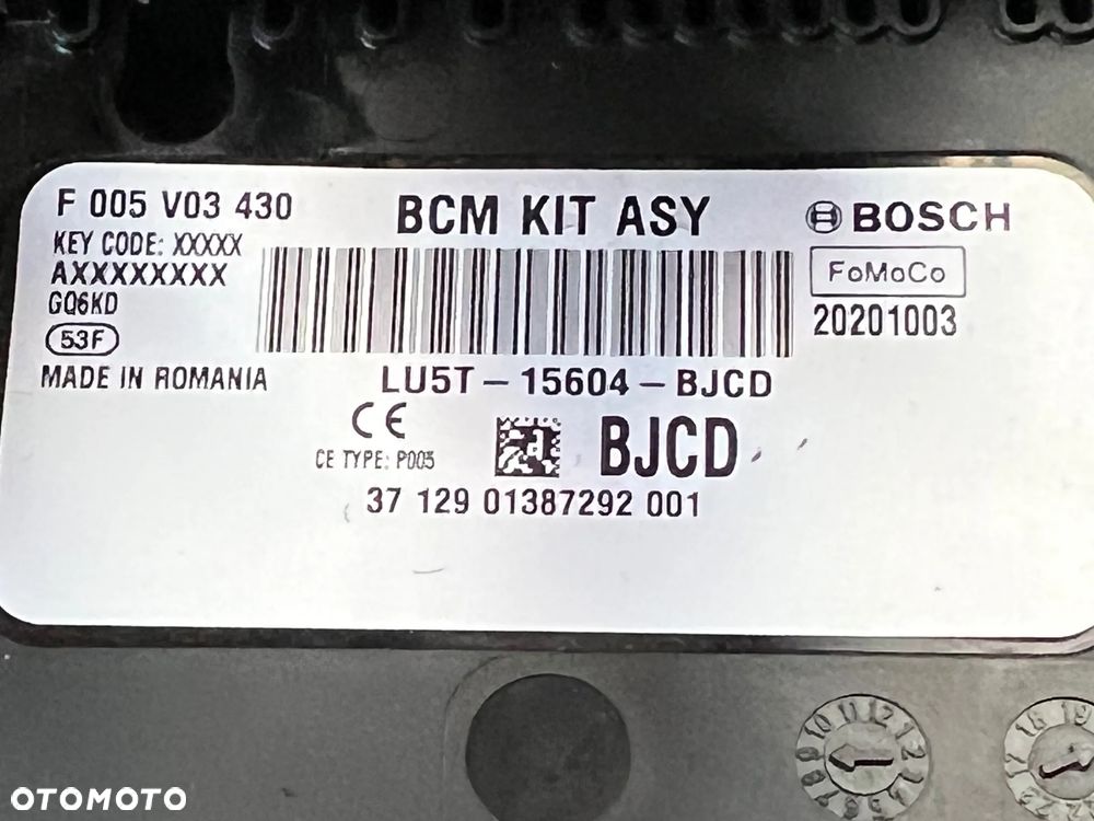 MODUŁ STEROWNIK SKRZYNKA BEZPIECZNIKÓW BSI BCM LU5T-15604-BJCD FORD FOCUS MK4 KUGA MK3 EUROPA 2020 ROK - 2