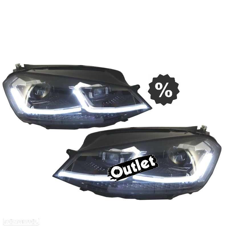 R012837C1 FAROIS VOLKSWAGEN VW GOLF 7 12-17 DRL DINAMICOS PRETO LOOK 7.5 R LINE - 9