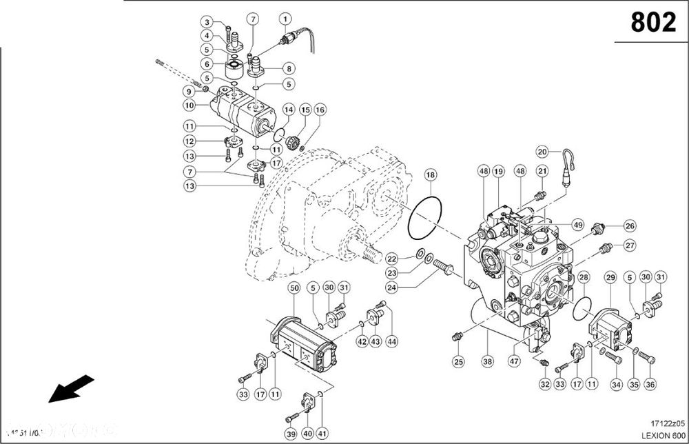 Claas Lexion 600 POMPA HYDRAULICZNA  0007719121 (Pompy hydrauliczne) - 1