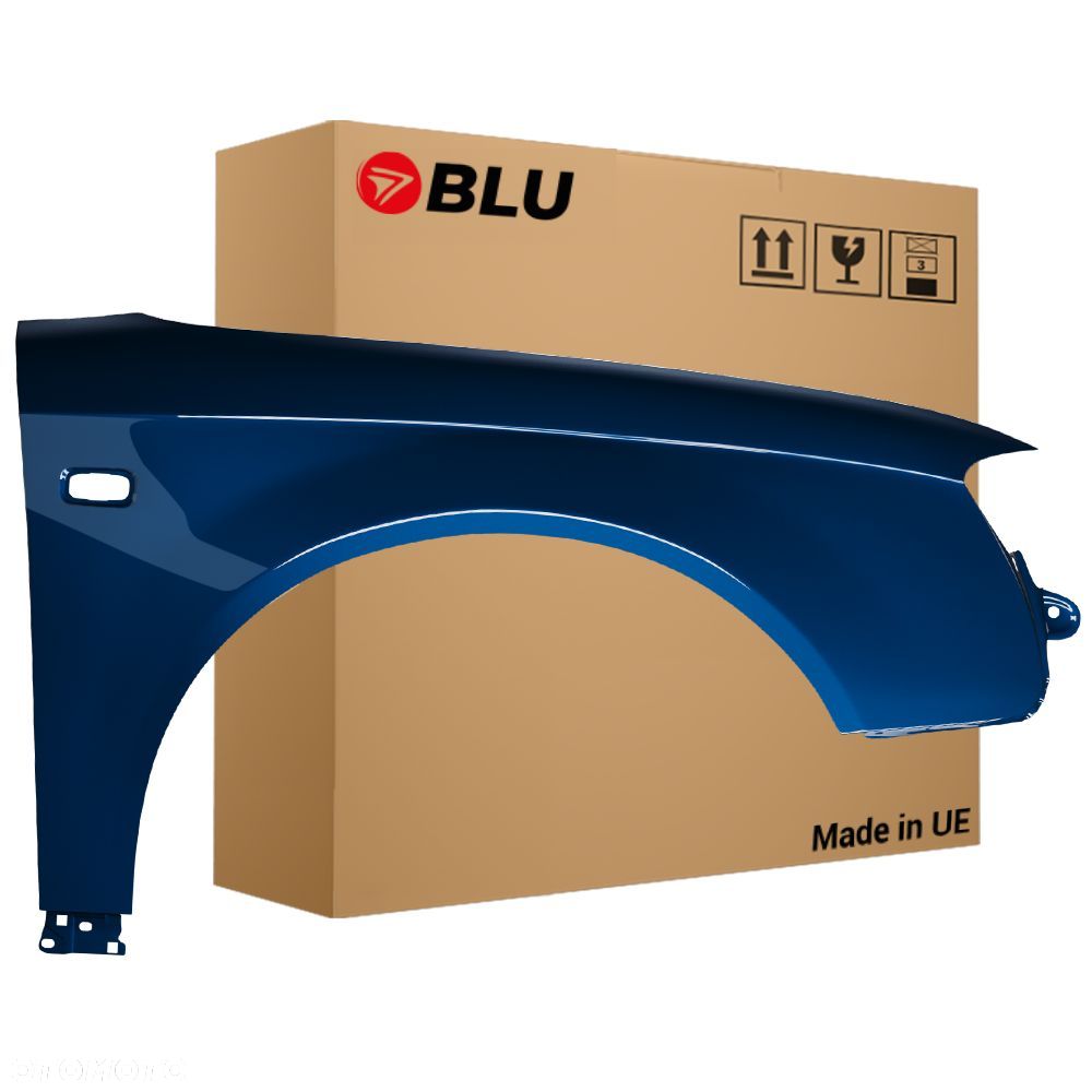 BLU Błotnik AUDI A4 B7 LZ5C prawy niebieski 04-08 przód ocynk MauritiusBlau OzeanBlau - 1