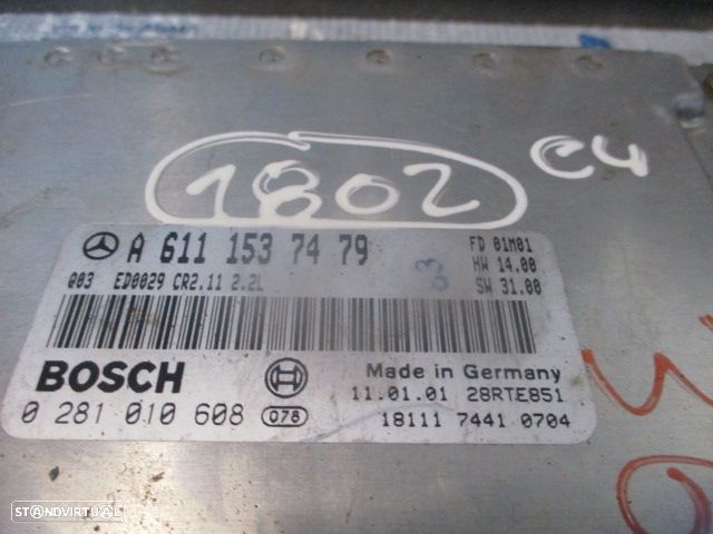 Centralina A6111537479  0281010608 MERCEDES W203 2001 C200 CDI 115CV 4P CINZA BOSCH - 4