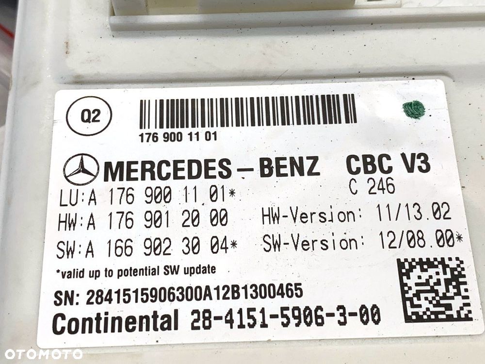 MODUŁ KOMFORTU  MERCEDES-BENZ KLASA A (W176) 2012 - 2018 A 180 (176.042) 90 kW [122 KM] benzyna - 3
