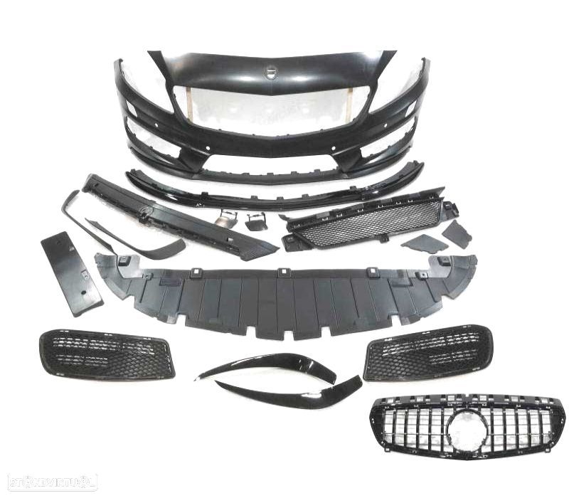 PARA-CHOQUES FRONTAL MERCEDES W176 A45 12-15 LOOK AMG + GRELHA COM SENSORES - 2