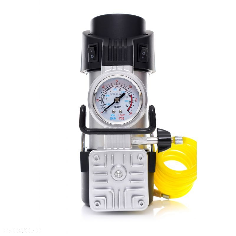 KOMPRESOR SAMOCHODOWY 12V ZAPALNICZKA SPRĘŻARKA MANOMETR ETUI 190W - 4