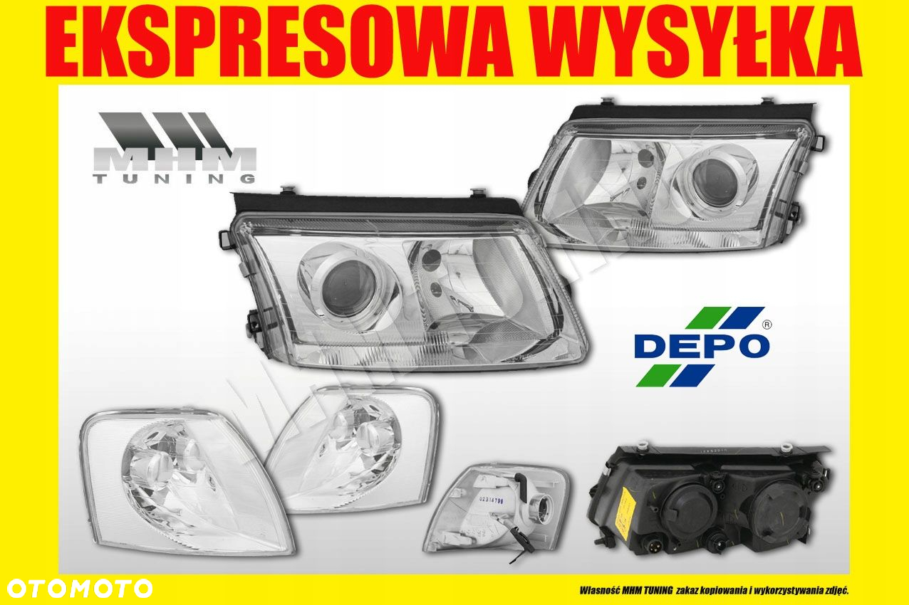 Reflektory lampy Soczewka H7 Depo VW Passat B5 3b - 2