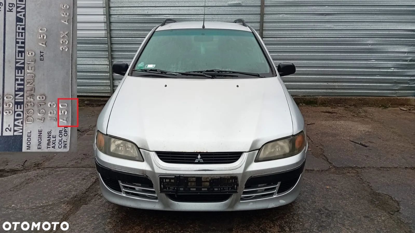 Tylko Części Mitsubishi Space star I FL 1.6 16V 4G18 98KM 72kW 02-05r Lakier A50 - 1