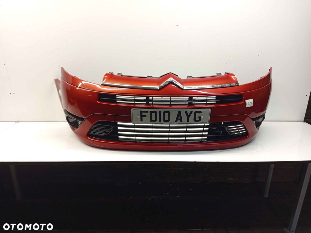 ^ ZDERZAK PRZÓD PRZEDNI CITROEN C4 GRAND PICASSO EKQD BORDO BORDOWY HALOGENY - 1