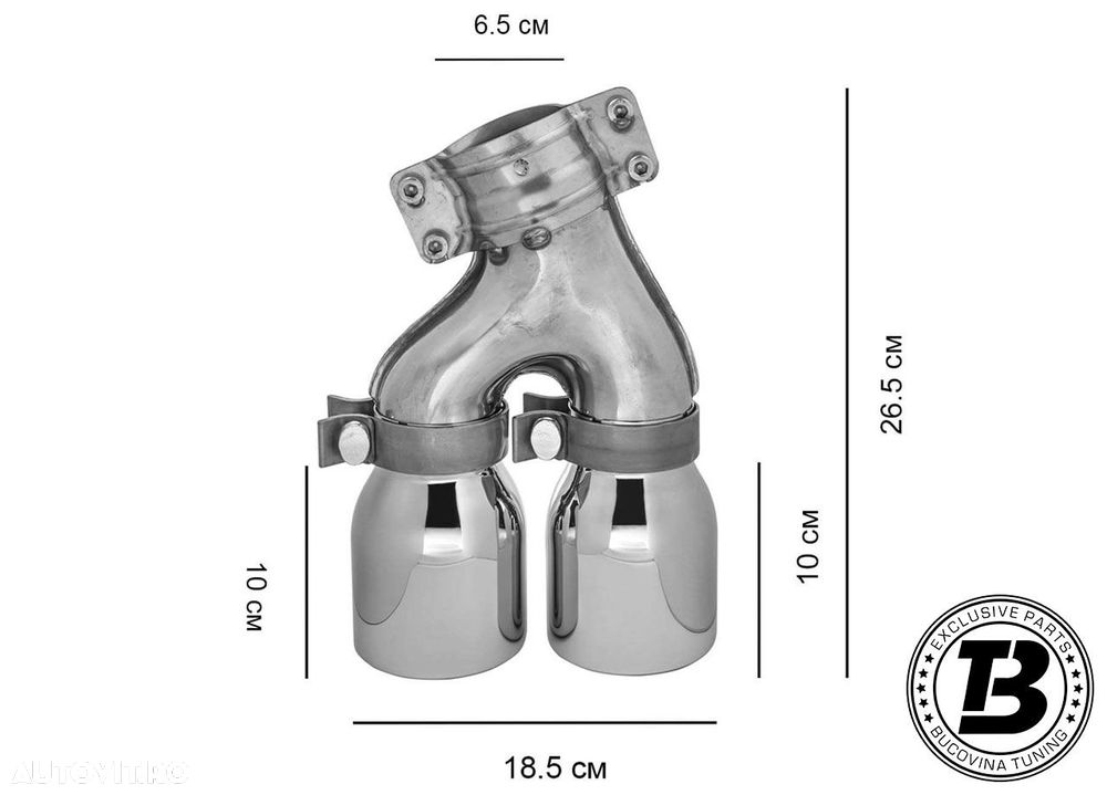 Difuzor Bara Spate cu Ornamente compatibil cu BMW Seria 5 G30 G31 M5 Design - 13