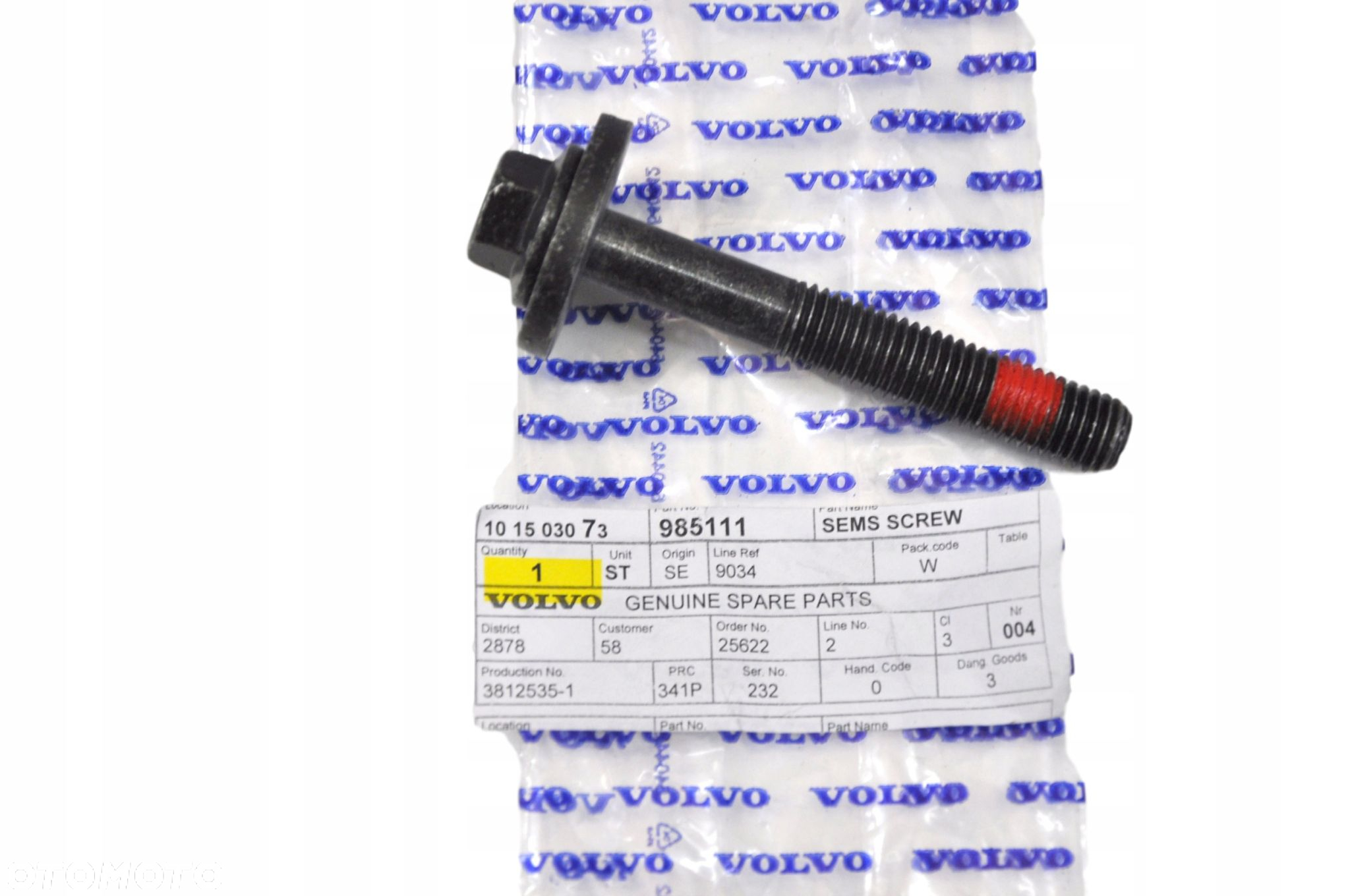 VOLVO S80 XC90 sruba sanek wozka silnika OE 985111 - 2
