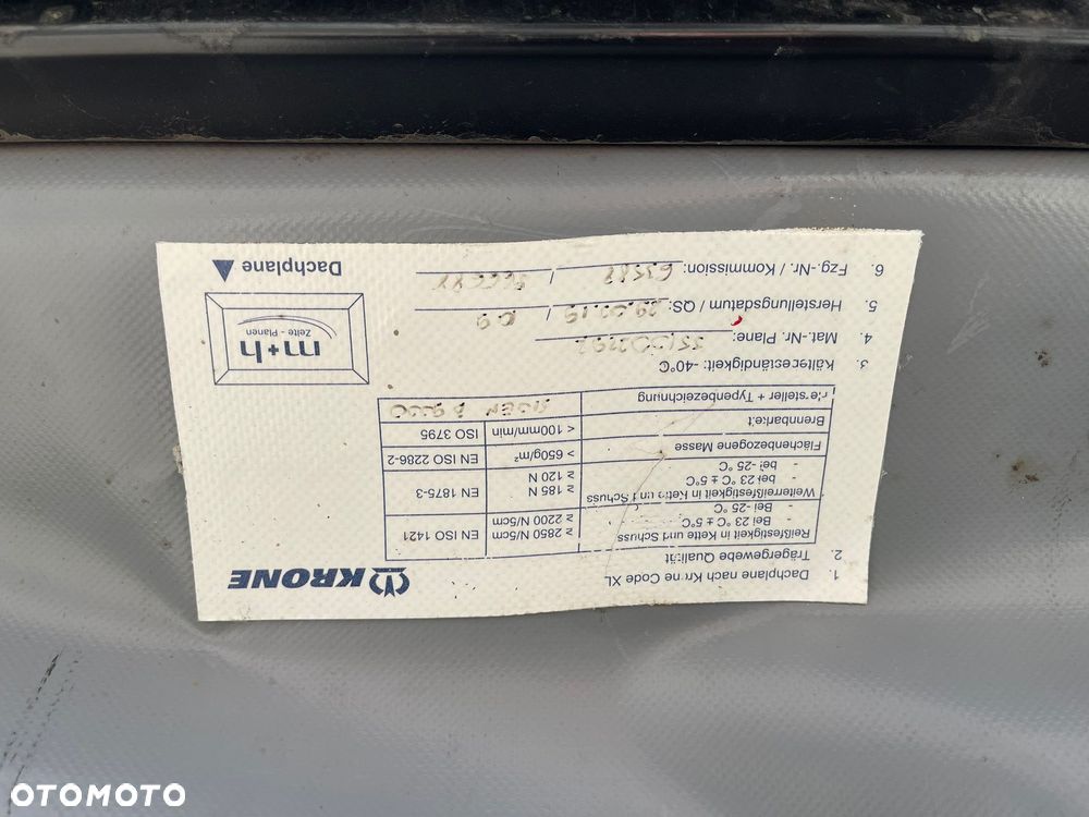 Dach KRONE – AUTOCAR wózek + poprzeczki + plandeka - naczepy - 23