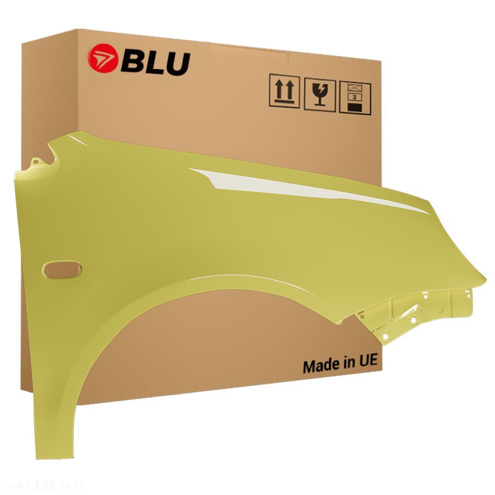 BLU Błotnik Volkswagen Polo IV 4 9N LD1B prawy przód żółty 2001-2005 ocynk Gelb - 1