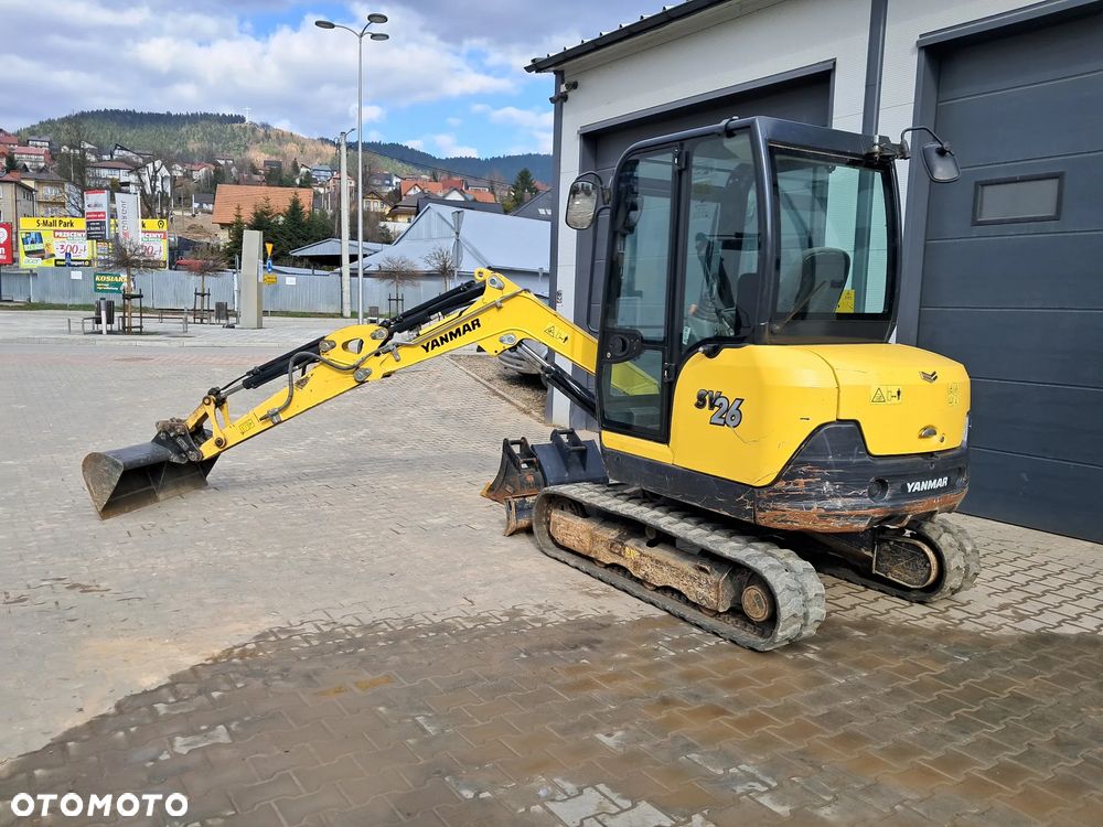 Yanmar SV 26 WAGA 2785kg 2.8t 950mth * 2019 rok * 2 nowe łyżki *skarpówka * lusterka *oświetlenie * długie ramie * szybkozłącze * silnik Yanmar 24KM minikoparka kubota KX30-4 u27 cat 302.7 jcb 8030 jazda szybka/wolna sprawna bez dpf 2,5 t 3 t - 9