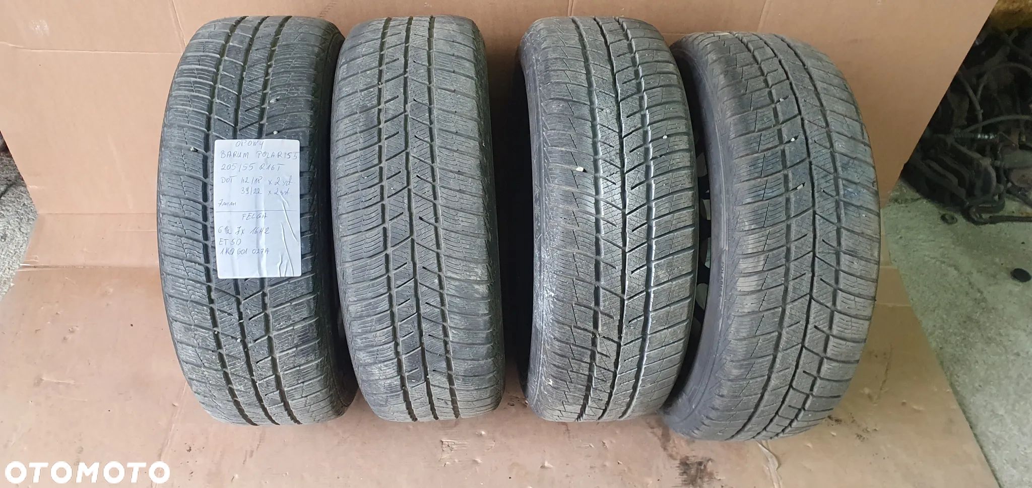 Felgi stalowe z oponami 6,5J ET50 5x112 205/55 R16 Volkswagen 1K0601027A - 1