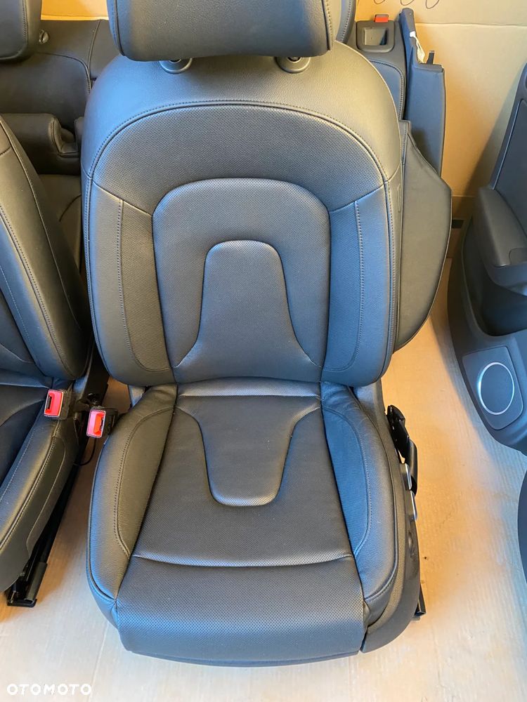 Audi A5 8T lift Sportback S-Line Fotel fotele czarne lub brązowe kanapa boczki  N5W Skórzany Milano grzane wentylowane 28km - 12