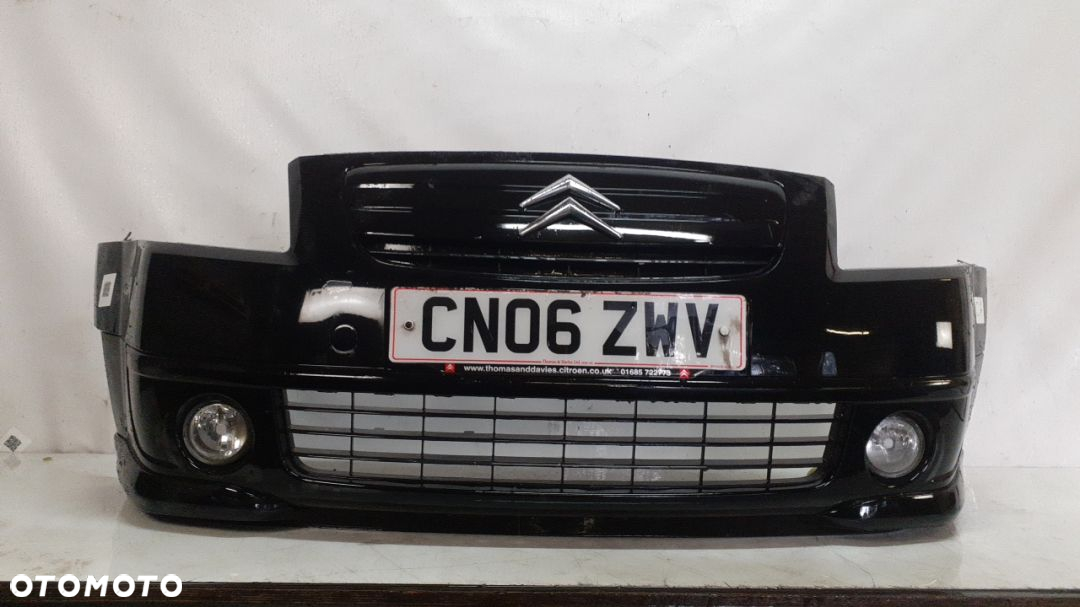 * ZDERZAK PRZÓD PRZEDNI CITROEN C2 VTR CZARNY EXL HALOGENY - 2