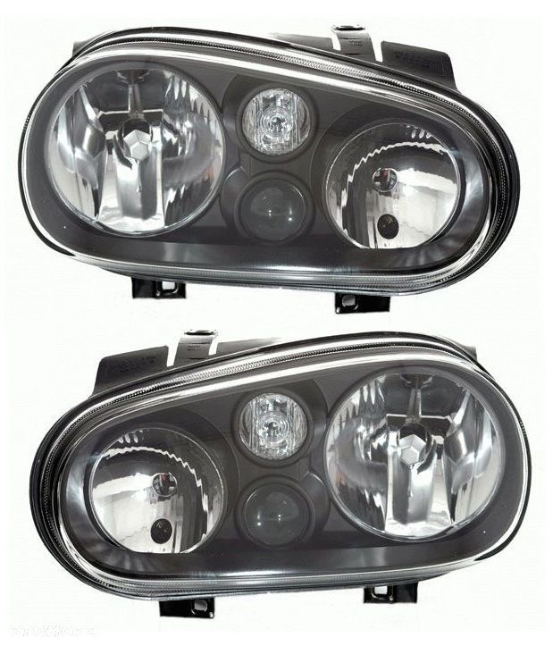 Reflektory Lampy kpl Tuning TYC Black Czarne h7 h1 h3 VW Golf IV 4 1j 98-04 - 4