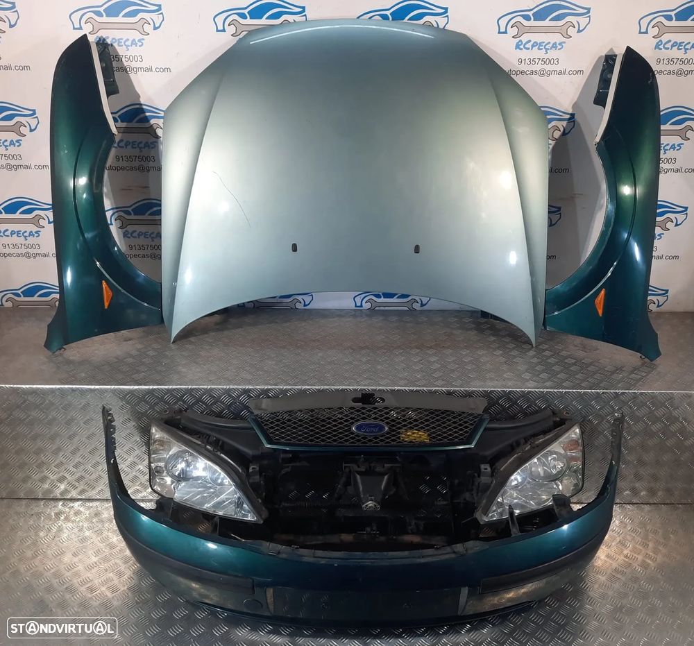 FRENTE COMPLETA FORD MONDEO III 3 MK3 CAPOT PARACHOQUES GUARDA-LAMAS OTICAS RADIADOR VENTILADOR FRENTE FIBRA REFORÇO - 12