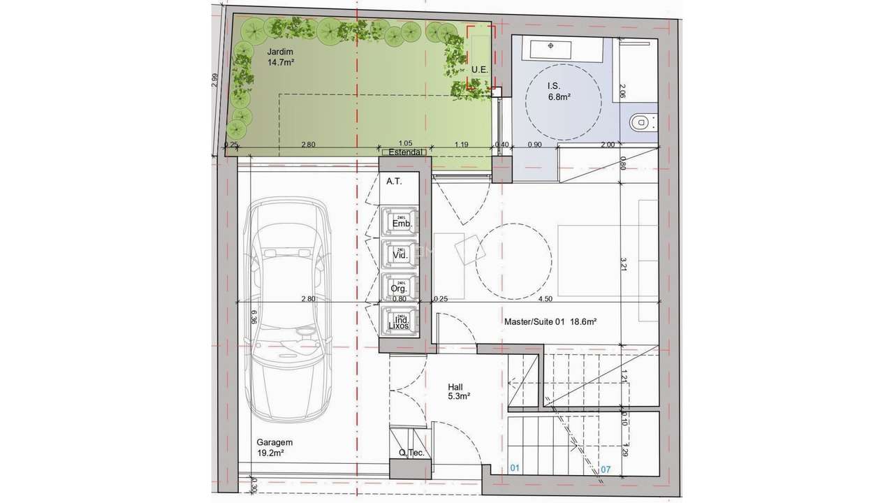 Moradia unifamiliar - S. Vicente (Projecto) - Grande imagem: 5/8