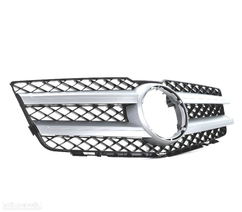 GRELHA FRONTAL MERCEDES GLK X204 08-12 LOOK AMG PRETO PRATA - 3