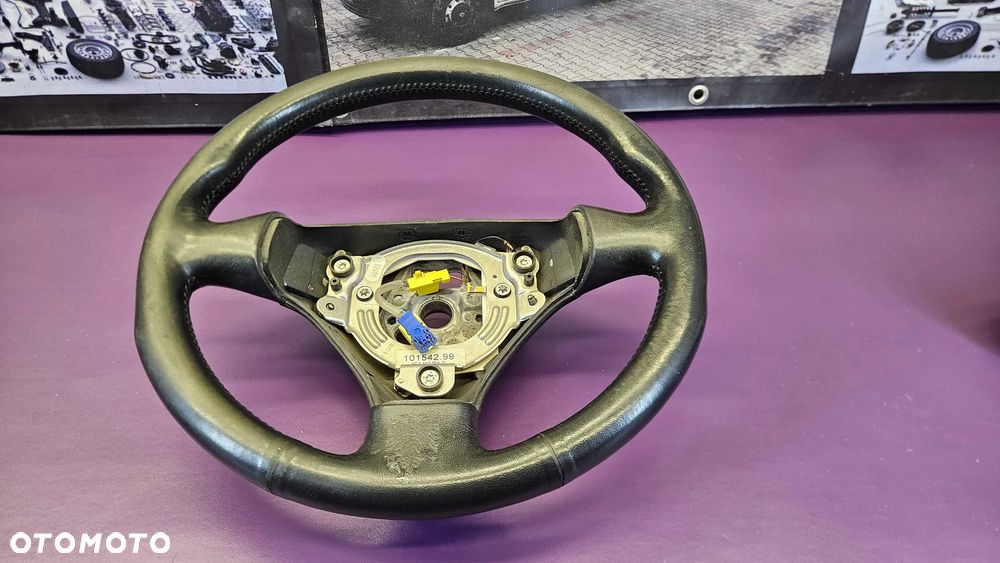 Kierownica Trzy 3 Ramienna Czarna Skóra Soul Air Bag Poduszka Kabel Wtyczka AUDI A4 B6 B7 - 27