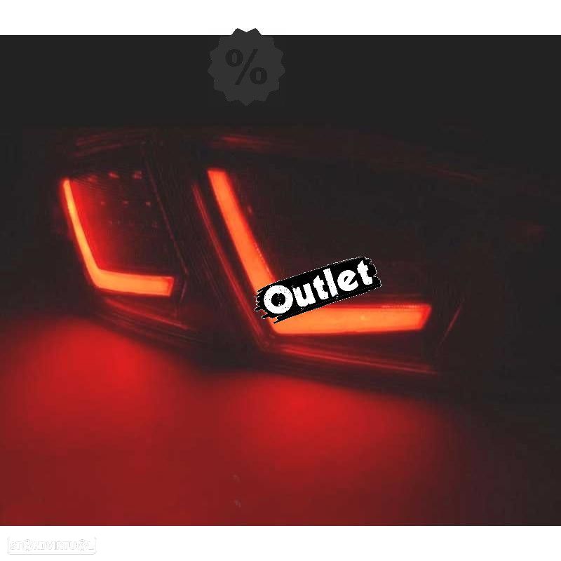 R148336C4 FAROLINS TRASEIROS PARA SEAT LEON 1P 09-12 LIGHT BAR VERMELHO FUMADO - 1
