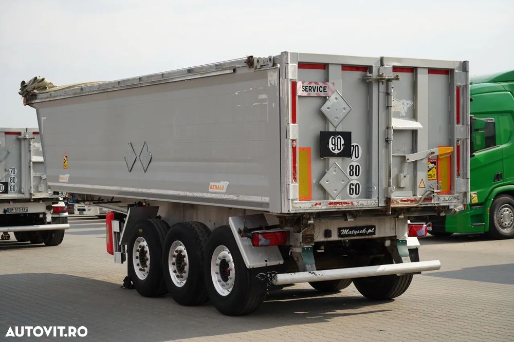 Benalu BASCULĂ BENALU / 29 m³ / ALUMINIU / AXĂ RIDICATĂ / GREUTATE: 5.000 KG / JANTE DIN ALIAJ / SAF / PRELATĂ ELECTRICĂ / IMPORTAT - 6