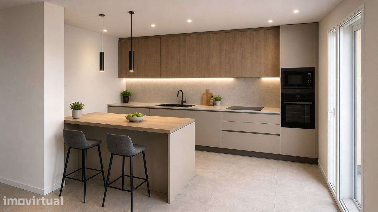 Apartamento T4 com varanda e garagem. Junto à cidade - Grande imagem: 2/16