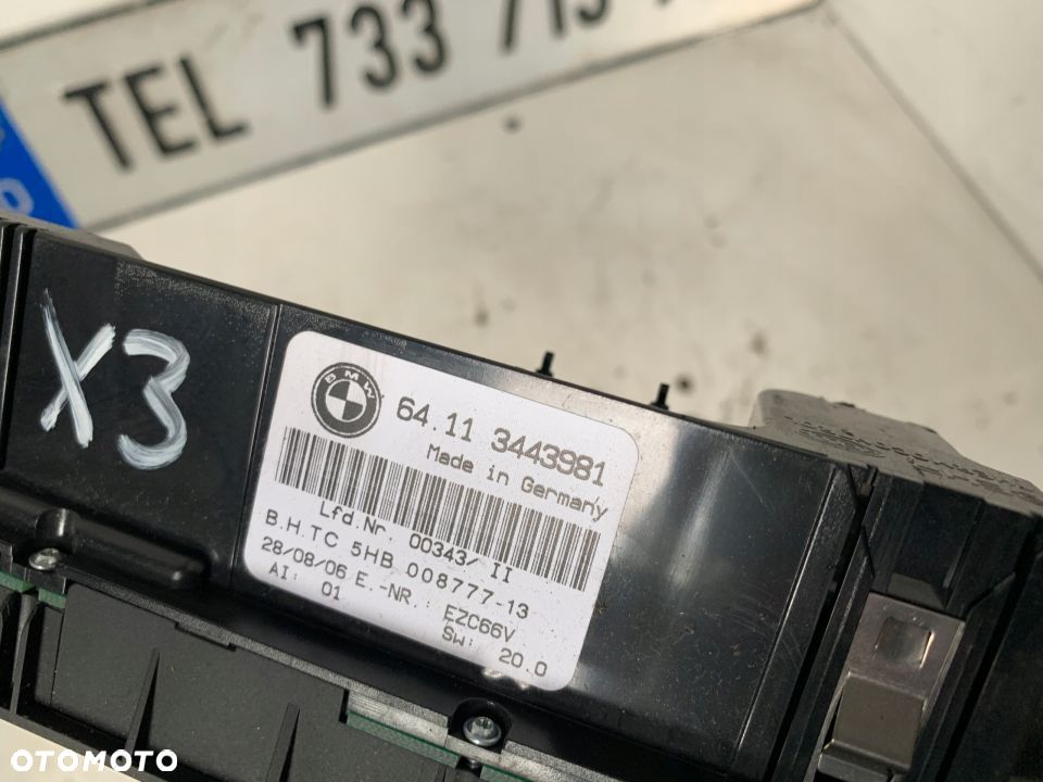 KLIMATRONIK PANEL KLIMATYZACJI 3443981 BMW E83 X3 - 3