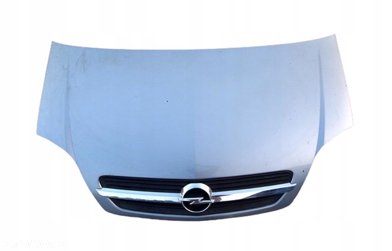 MASKA POKRYWA SILNIKA + ATRAPA / GRILL OPEL MERIVA A SREBRNA - 1