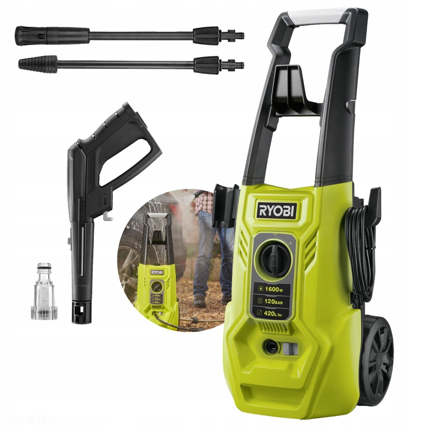 RYOBI ELEKTRYCZNA MYJKA CIŚNIENIOWA 1600W 120bar - 8