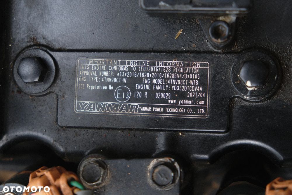 silnik  YANMAR model 4TNV98CT-WTB  rok 2021/04 - 10