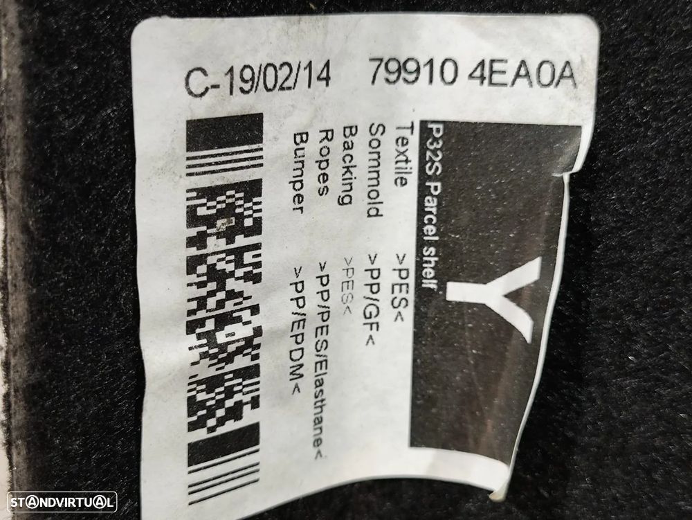 Chapeleira cortina de mala Nissan Qashqai II 2 J11 - 6