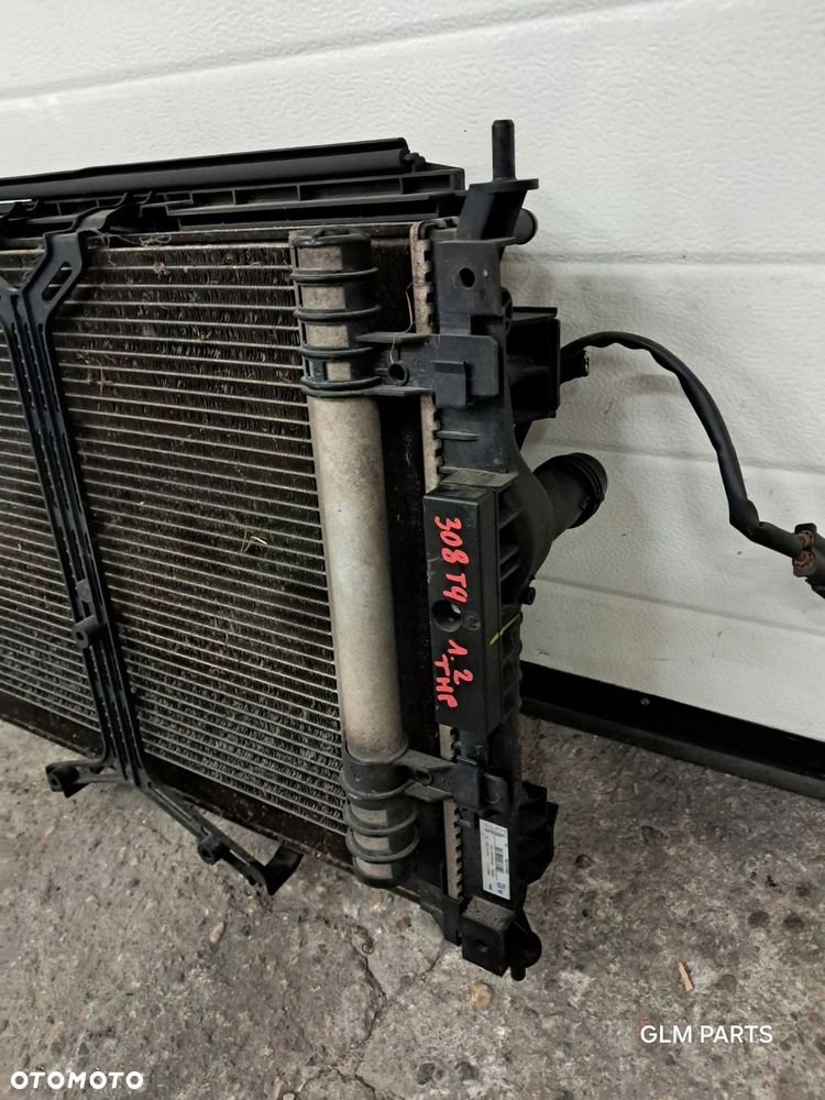 peugeot 308 ii t9 1.2 thp pas przedni komplet chłodnic wentylator - 3