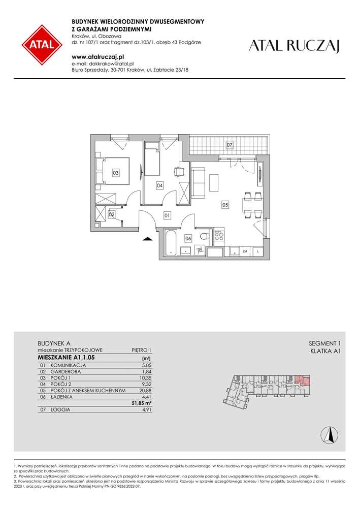 3-pokojowe mieszkanie 51m2 + loggia Bez Prowizji - Pełny obrazek: 2/14