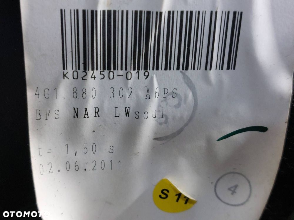 SCHOWEK PASAŻERA + ZMIENIARKA AUDI A7 4G EU 4G1880302A 4G1880918 - 5