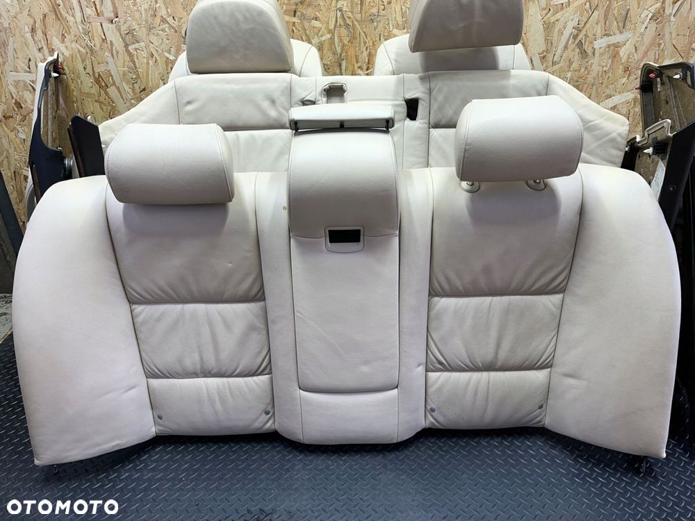 fotele grzane kanapa tapicerka kremowa skÓra europa bmw e60 2008 komplet - 2