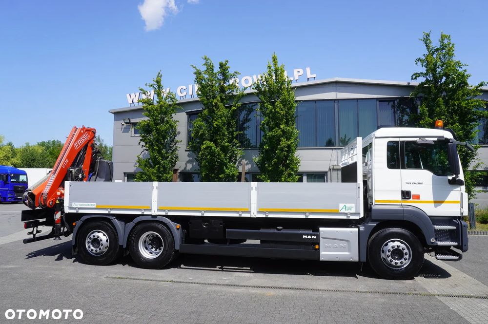 MAN TGS 26.360 burtowy / 3. oś skrętna i podnoszona / Dźwig Fassi F175 7.7 t - 4
