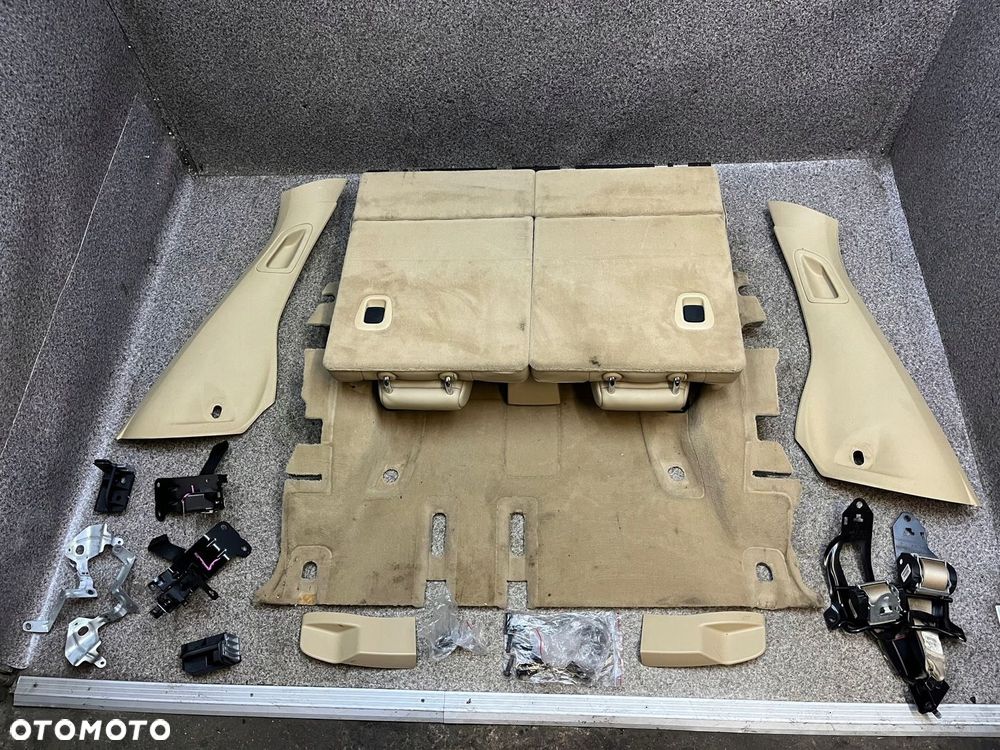 Kanapa trzeci 3 rzad foteli pasy dywan skora Nappa Beige 7 osob BMW E70 X5 - 5