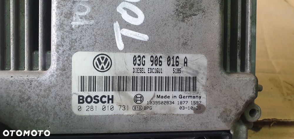 Sterownik komputer silnika VW Touran 1.9 TDI 03G906016A - 5