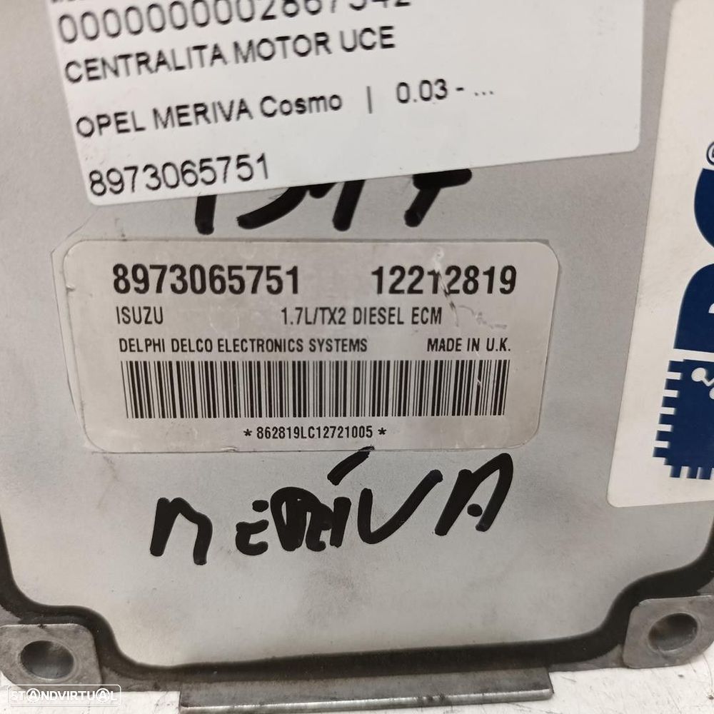 CENTRALINA MOTOR UCE OPEL MERIVA A LIMUSINA 2003 -8973065751 - 2