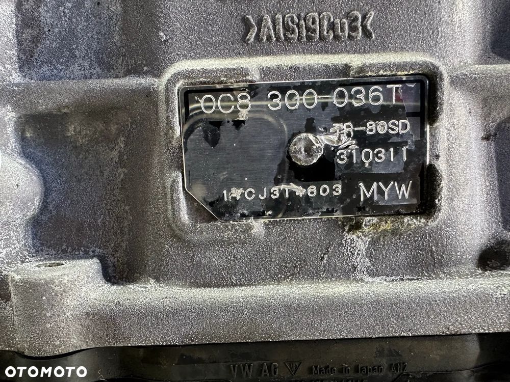 AUDI Q7 4L VW TOUAREG 7P SKRZYNIA BIEGOW MYW 3.0 KOMPLETNA ZE SPRZEGLEM AISIN 0C8300036T TR-80SD AUTOMAT 8 BIEGOW - 2